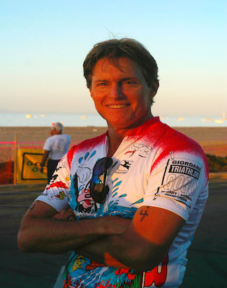 SANTA BARBARA, CA - AUGUST 23: Olympic Champion Bruce Jenner waits to compete in the 22nd Annual Santa Barbara Triathlon. Jenner, and actors Mark Feuerstein and Andy Lauer were competing as a team to benefit the Dream Foundation in Santa Barbara, California. (Photo by Rod Rolle/Getty Images)